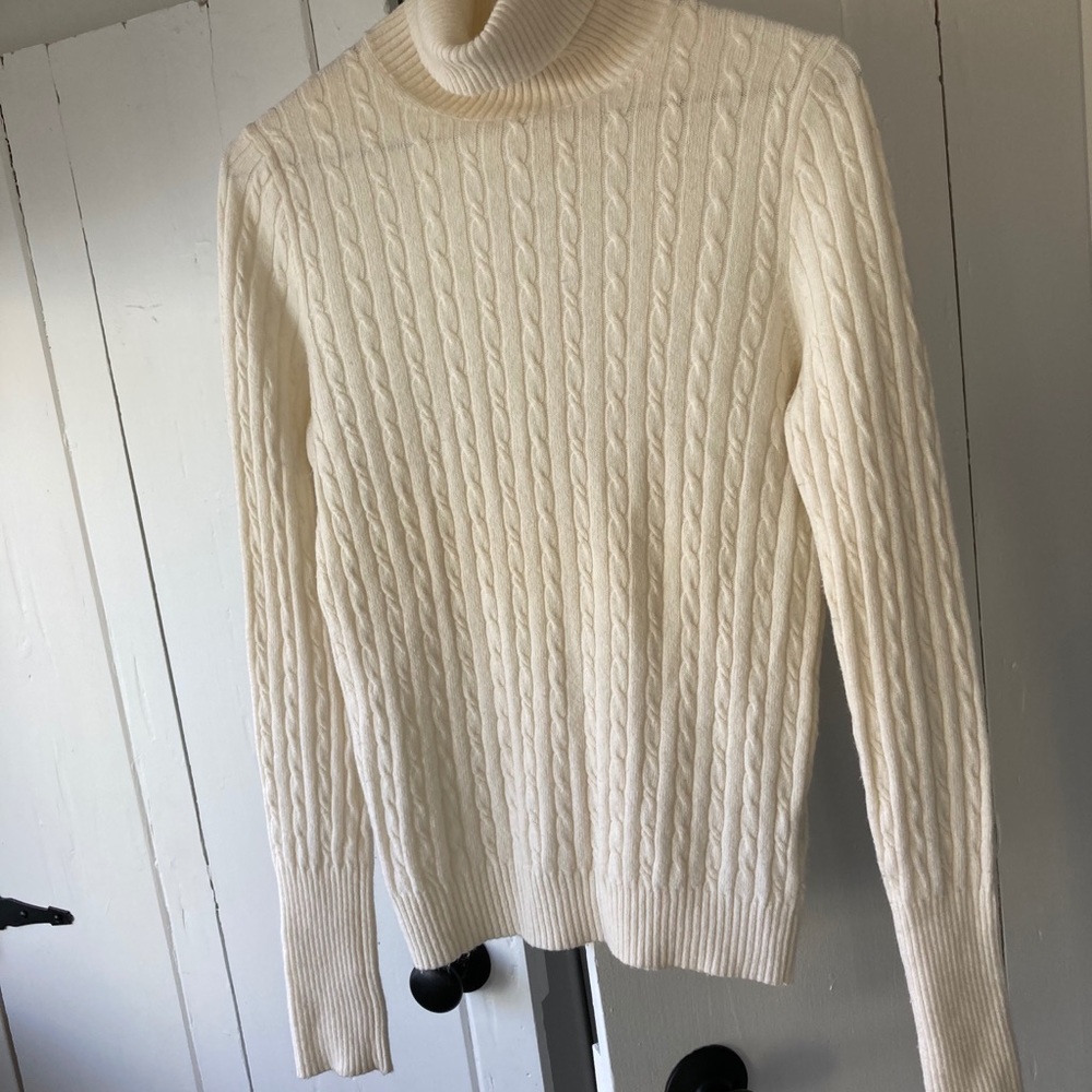J Crew Cable Knit Turtleneck
